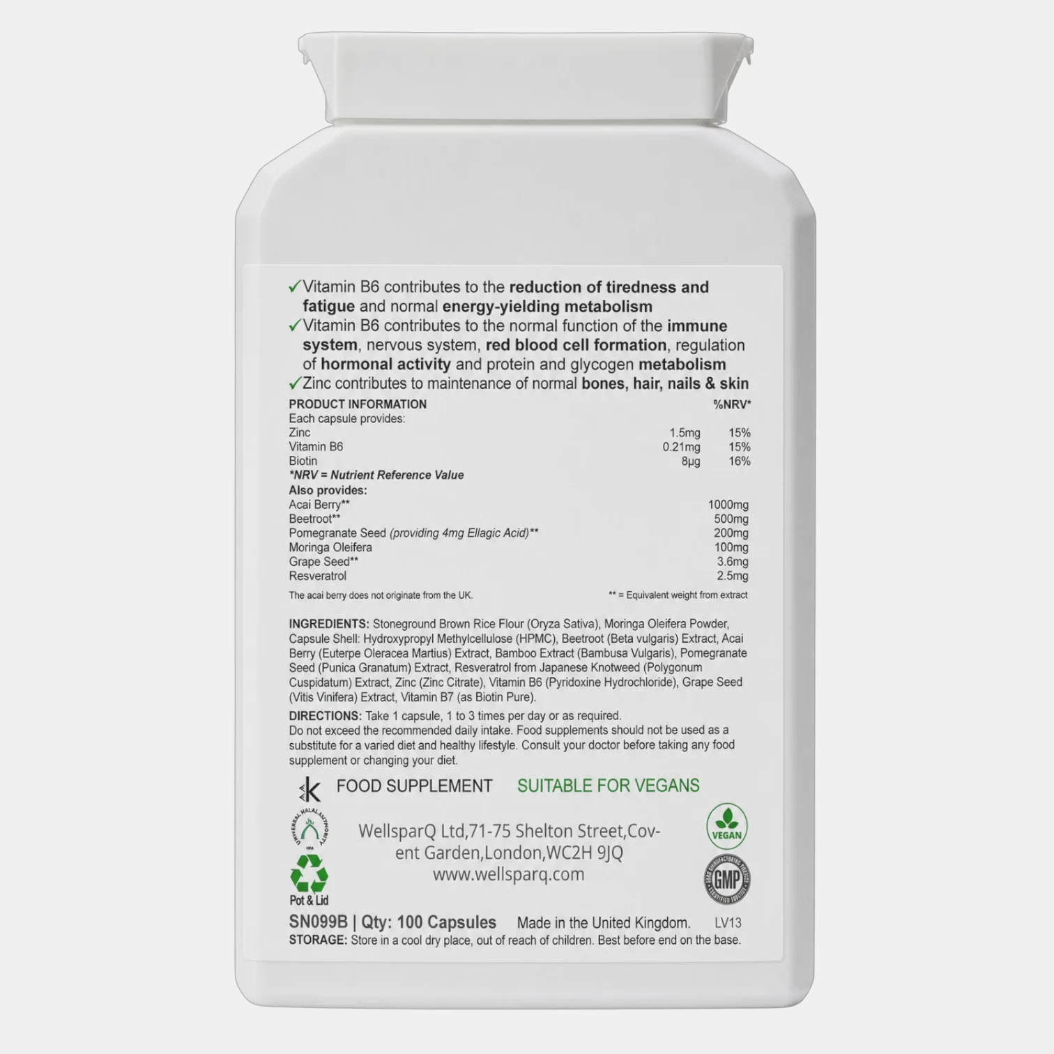 ingredients label
