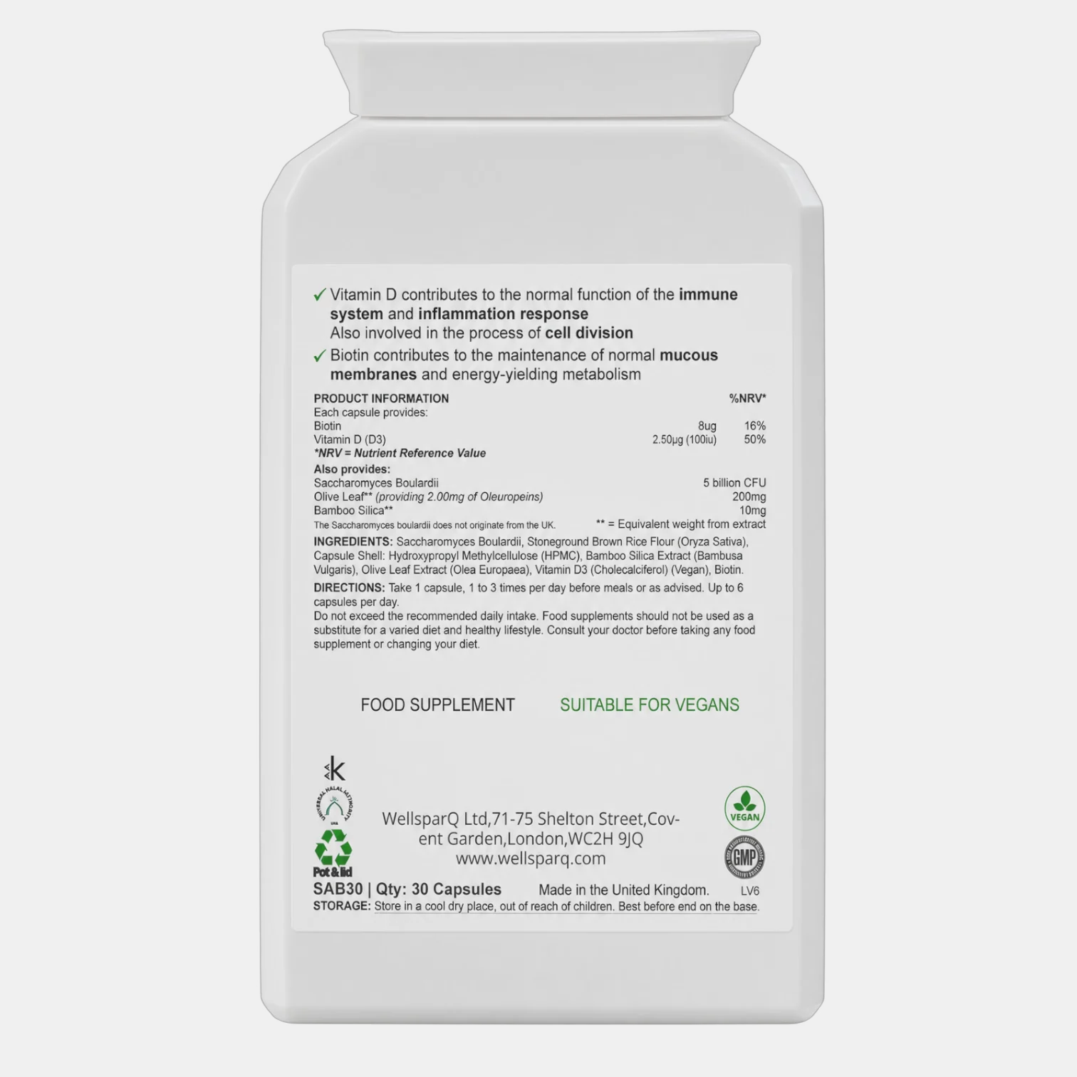 ingredients label