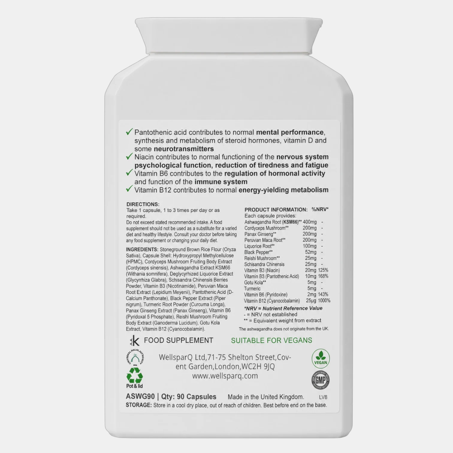 ingredients label