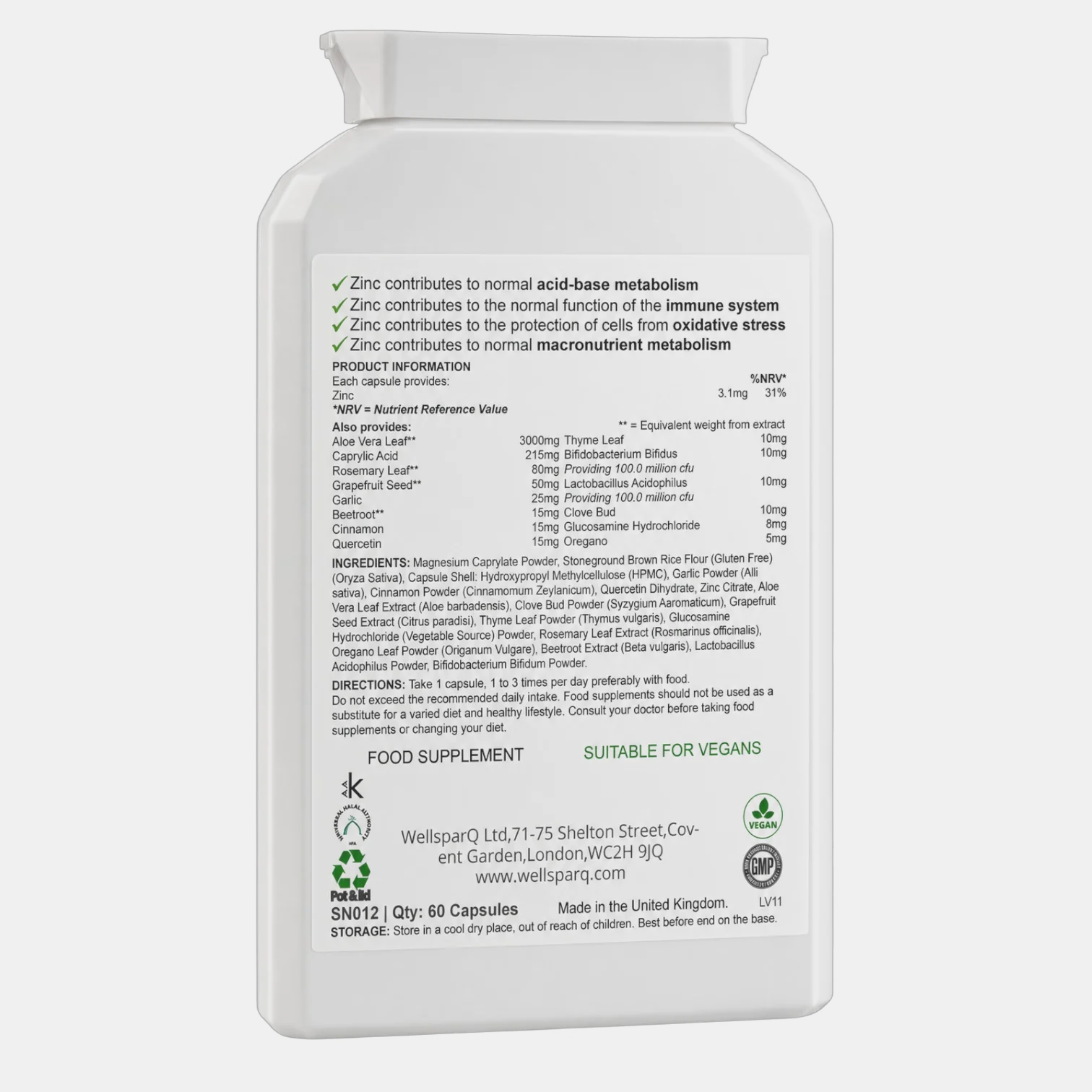 ingredients label