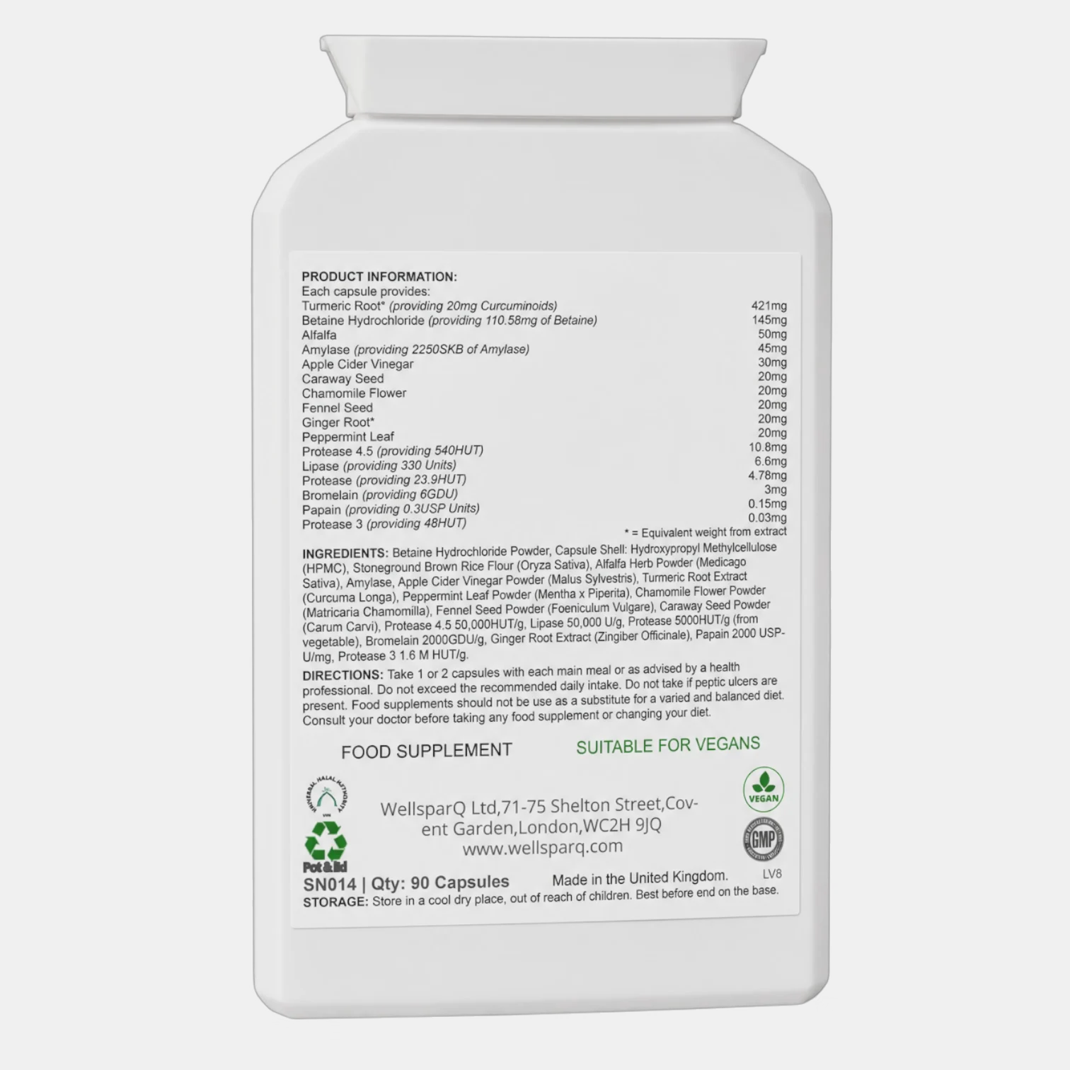 ingredients label