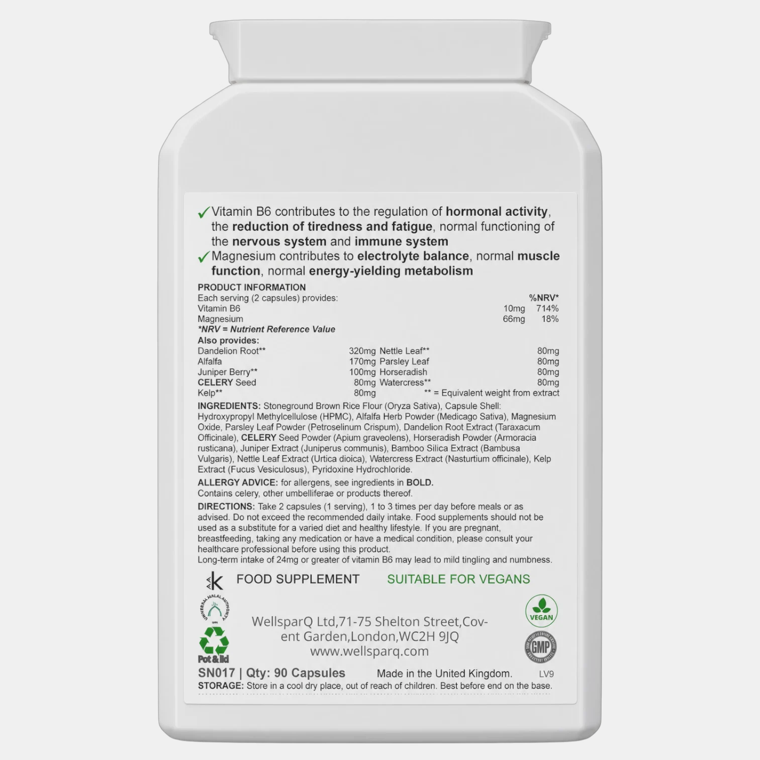 ingredients label