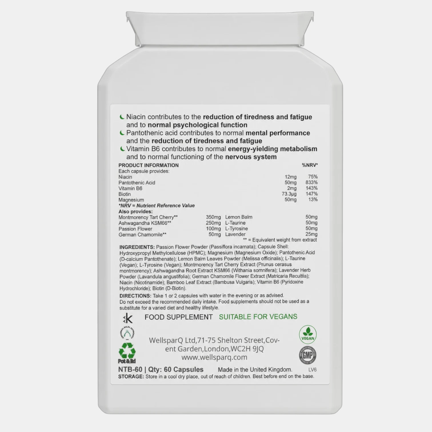 ingredients label