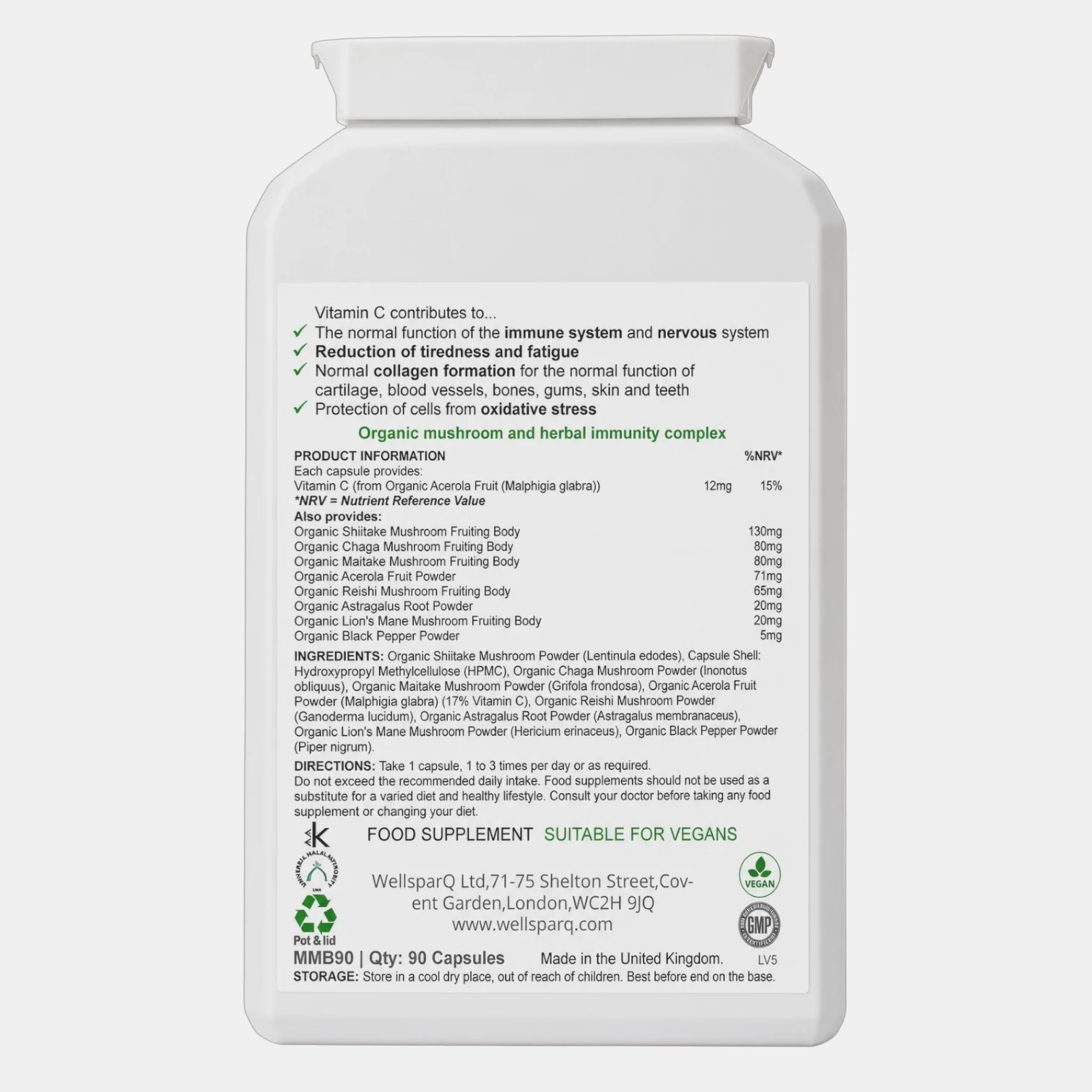 ingredients label