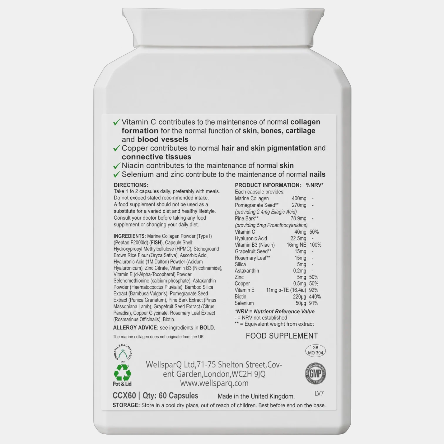 ingredients label
