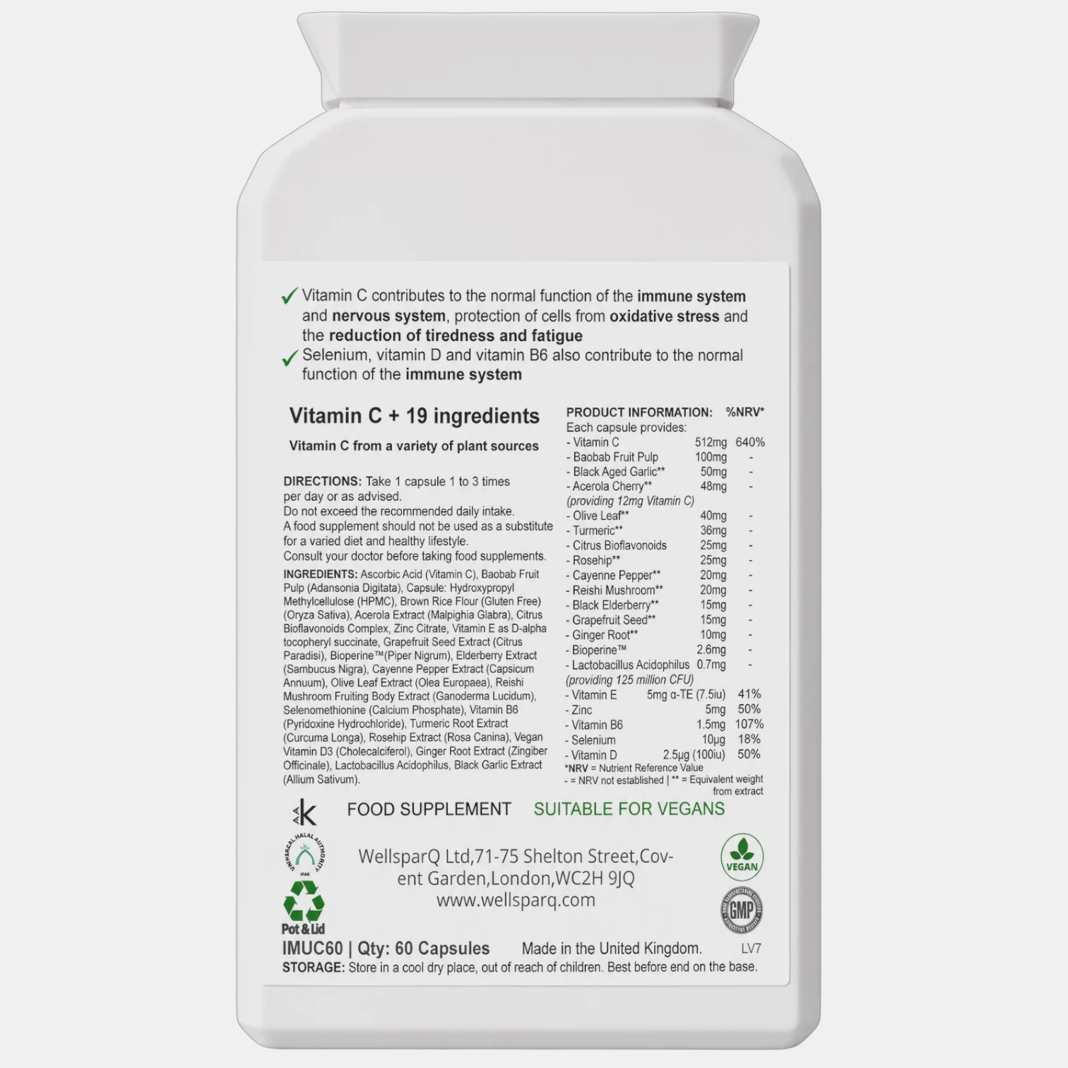ingredients label