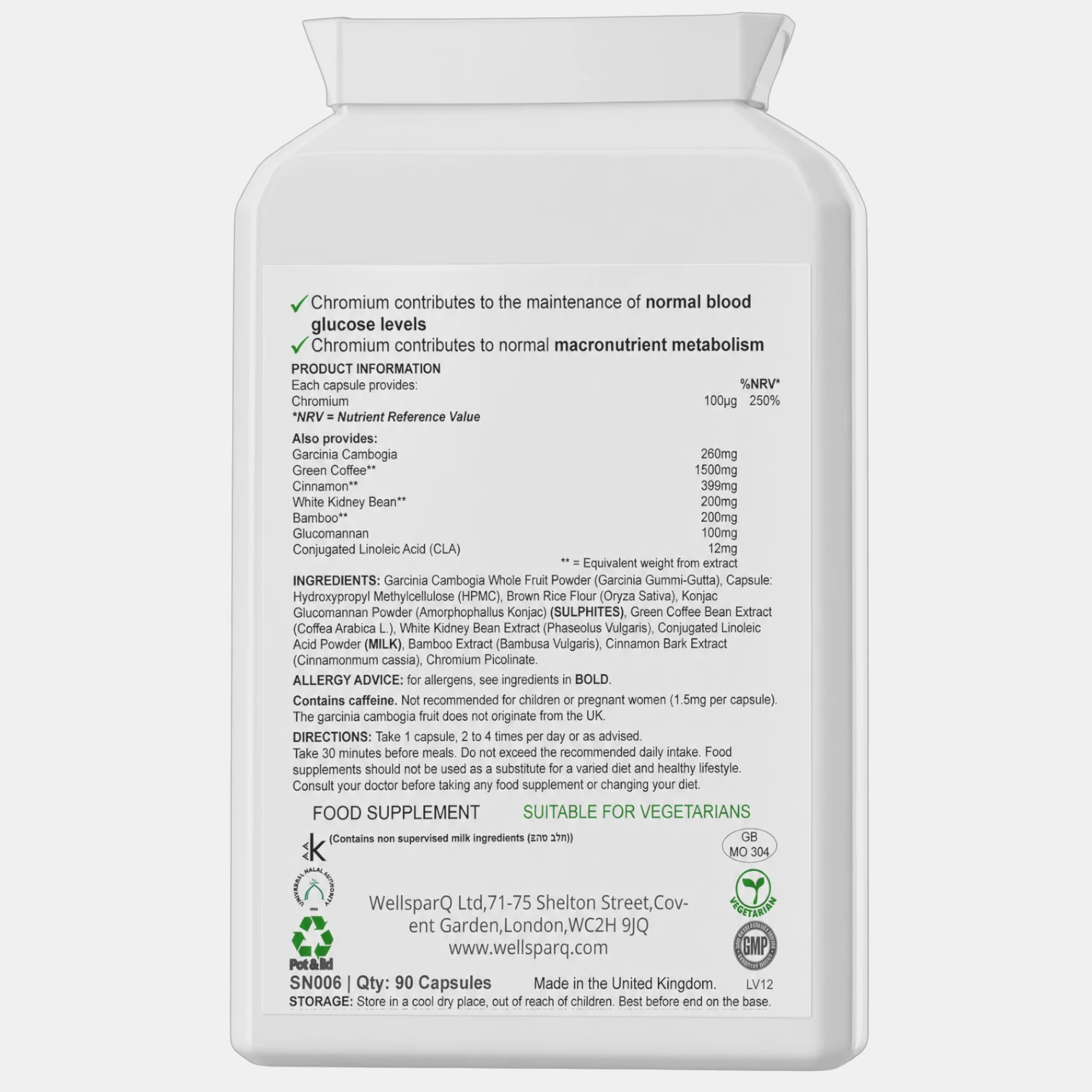 ingredients label