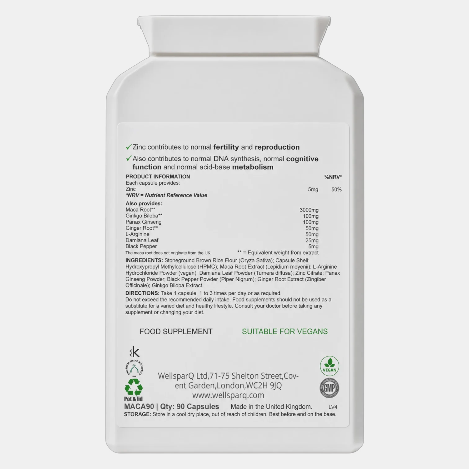 ingredients label