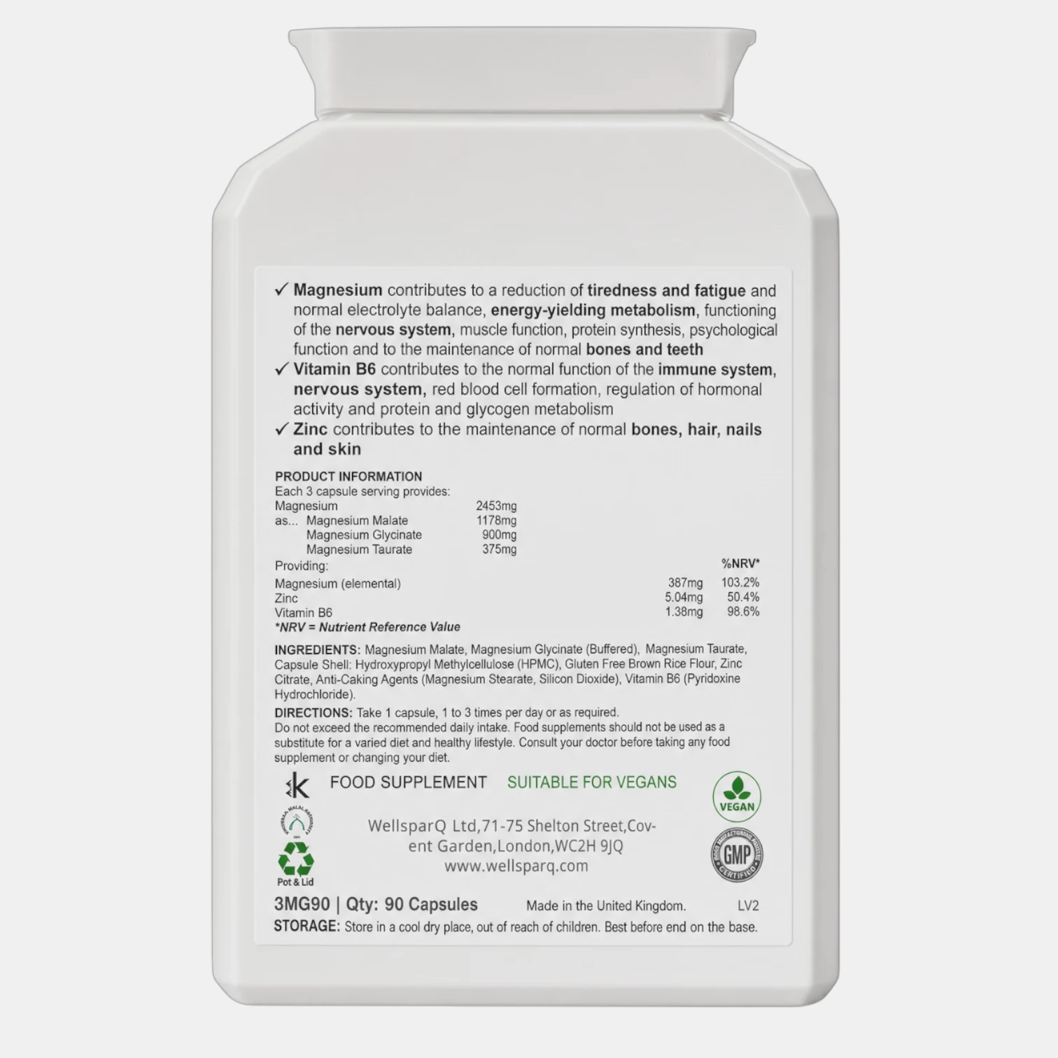 ingredients label
