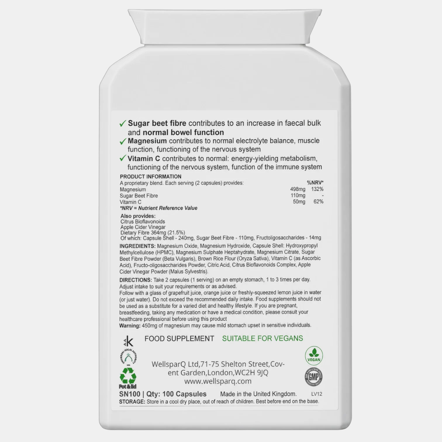 ingredients label