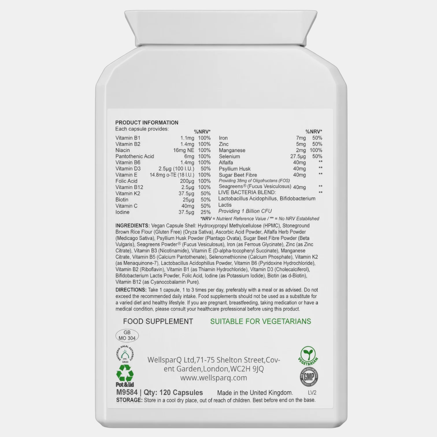 ingredients label