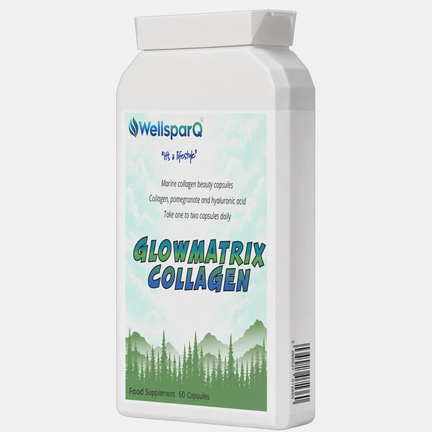 WellsparQ GlowMatrix Collagen supplement bottle