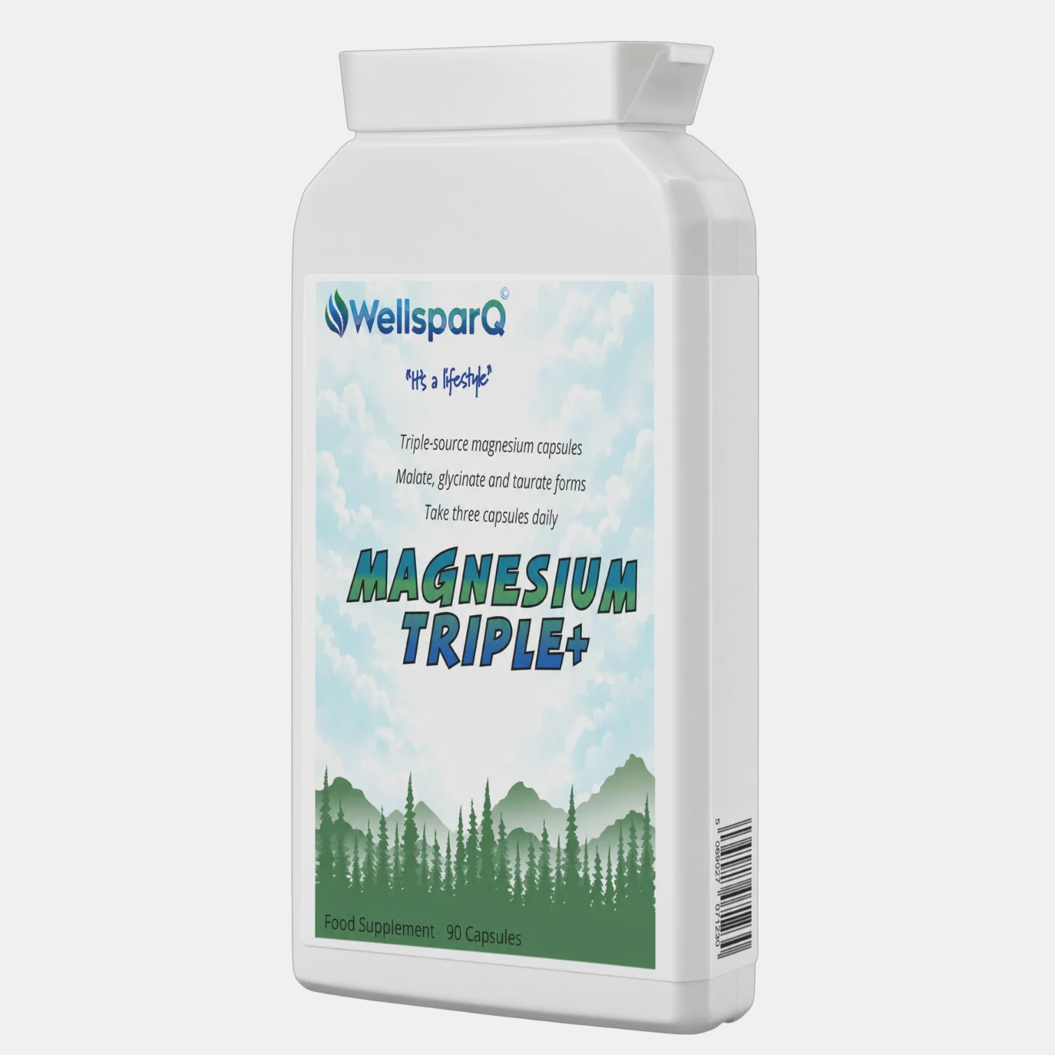 WellsparQ Magnesium Triple+ supplement bottle